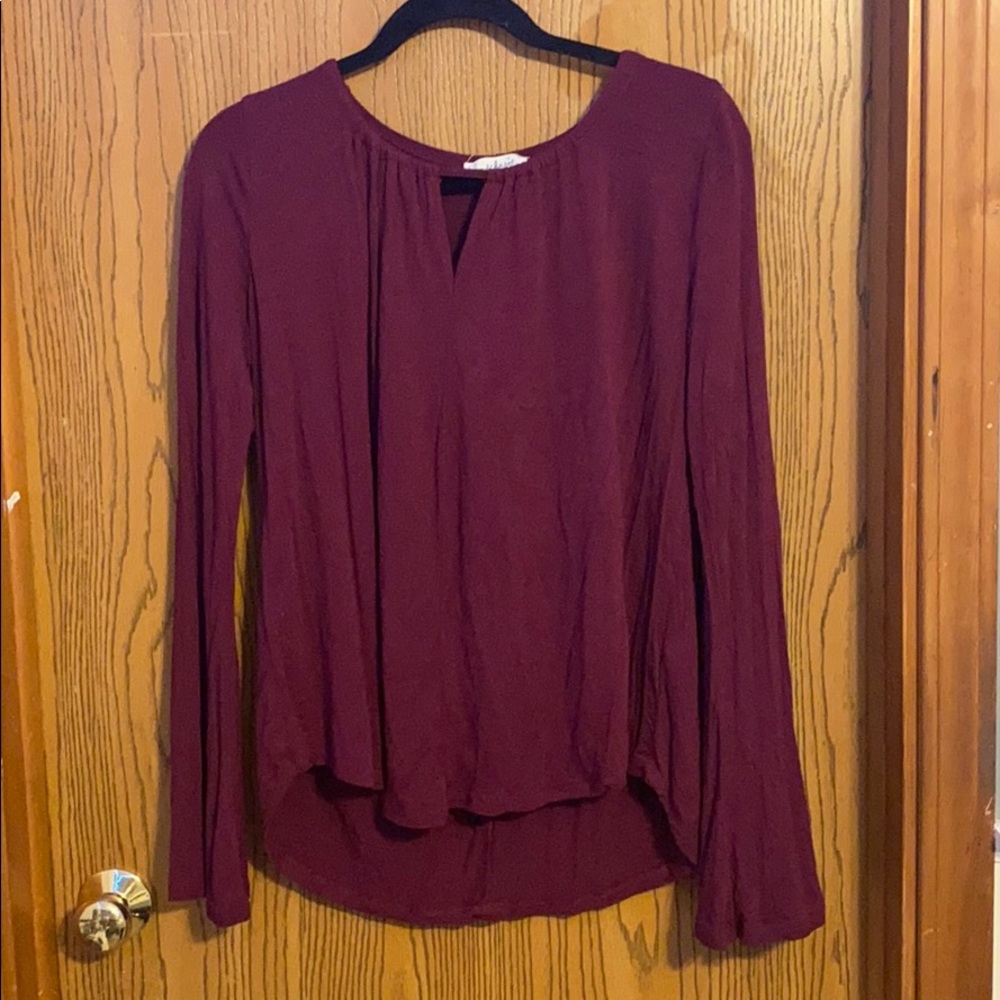 burgundy long sleeve
